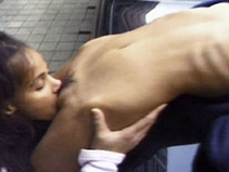 video to Two horny girlfriends after a night watering.