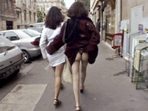 pornografía Exibicionista chicas desnudas en la calle