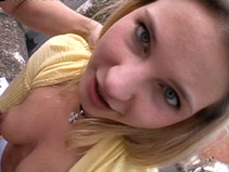 video to Sexy blonde on top of a building gets fucked